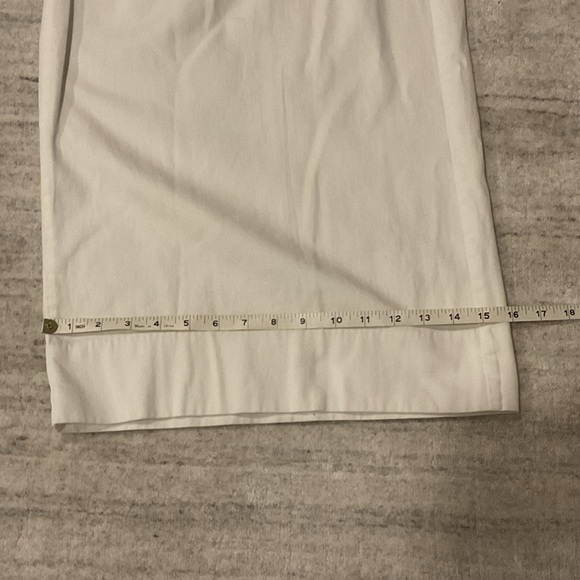 Katie Kime White Wide Leg Cropped Pants  with pockets . - Picture 5 of 8